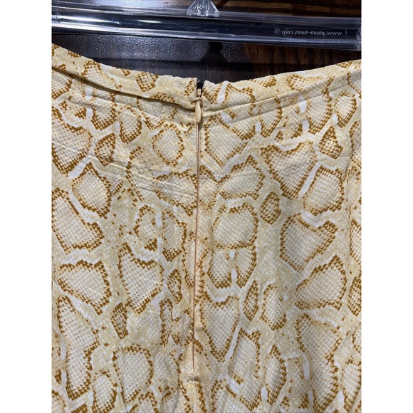 Faithful The Brand Pants Women Size 10 Wide Leg Pockets Snake Skin Yellow - Picture 7 of 15